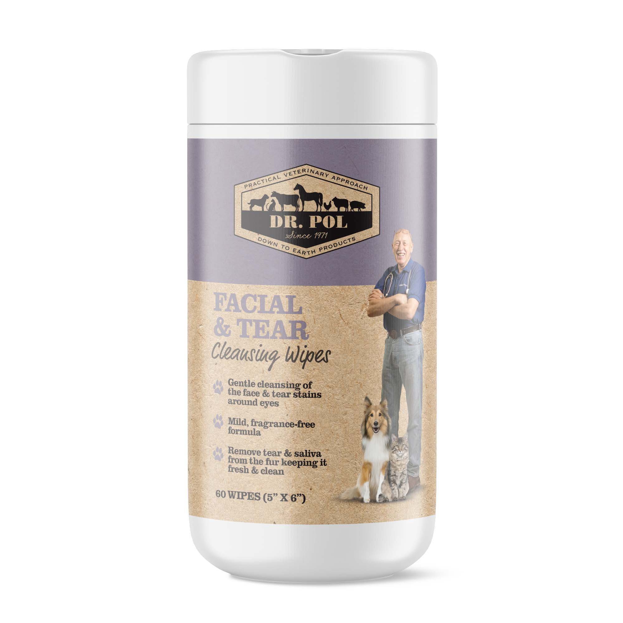 Dr. Pol Cat & Dog Tear Stain Remover Wipes 70 Count Dr. Pol Cat & Dog Tear Stain Remover Wipes 70 Count